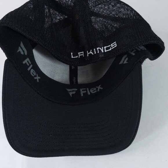 Los Angeles Kings Hat Cap Fitted Mens Large Black NHL Hockey Trucker StretchFit - Picture 4 of 6